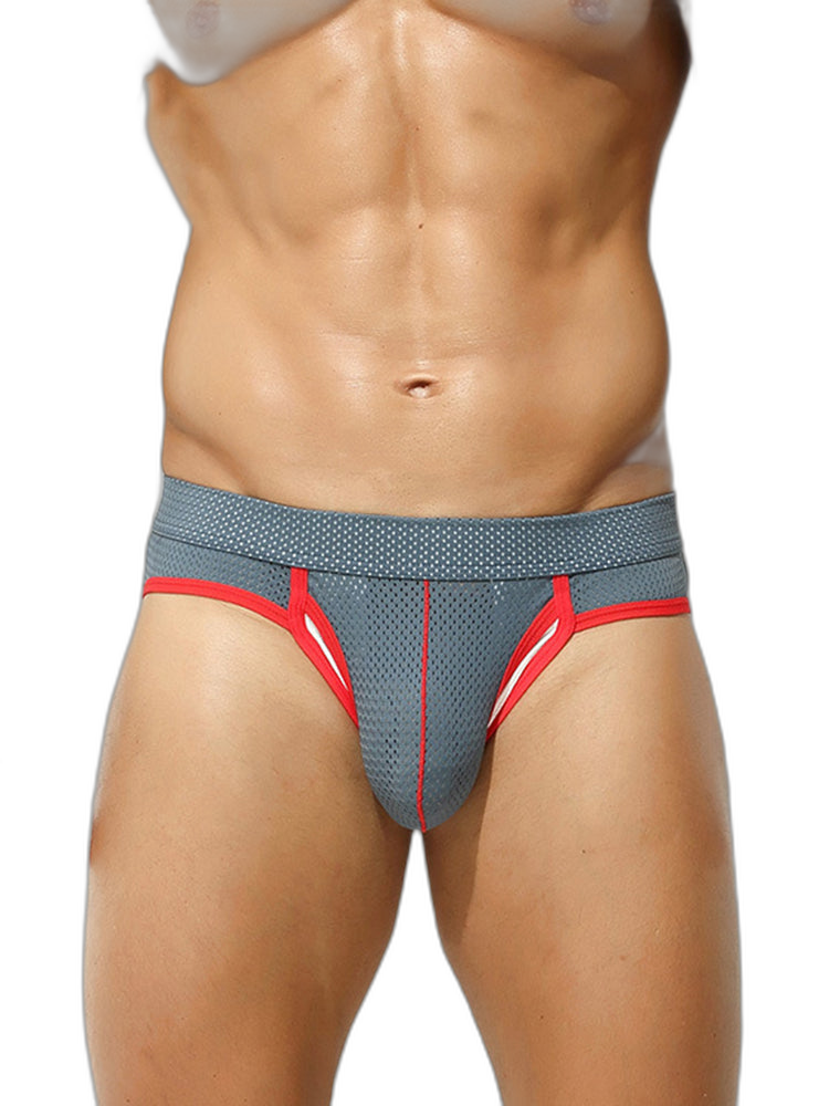 2 Pack Men's Breathable Side-Open Thin and Lightweight Supportive Fit Briefs