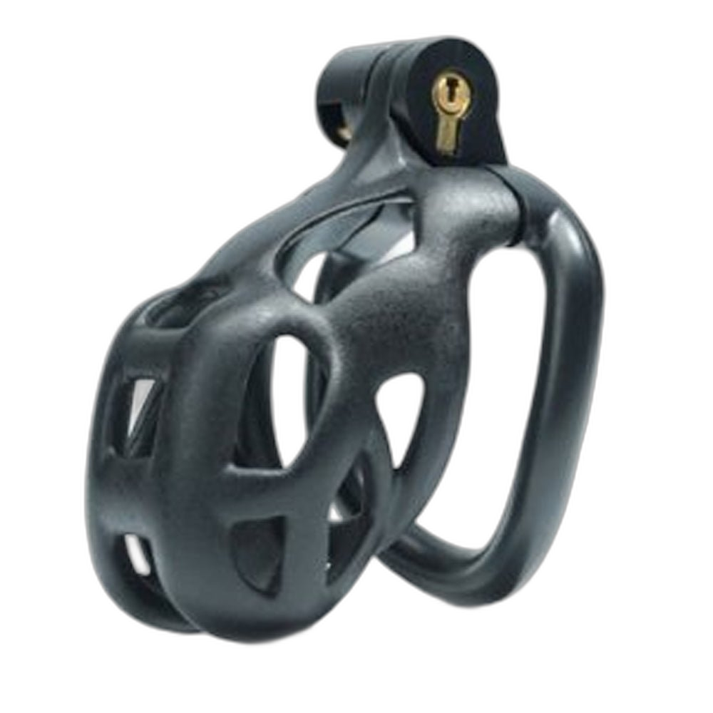 LOCK4D Viper Bent Ring Chastity Cock Cage Medium