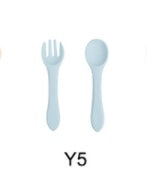 Baby Feeding Set - Silicone Spoon & Fork, Food-Grade BPA-Free