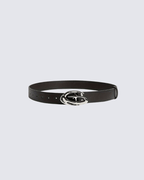 Unique Silver Buckle Design Belt
