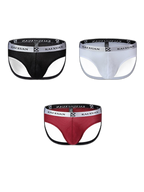 3 Pack Men's Mesh Thong with Stretch & Breathable 3D Support Pouch