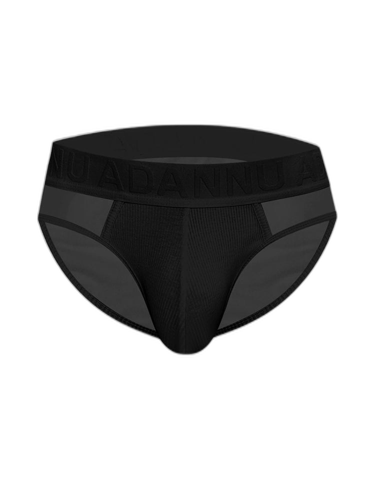 2-pack Men's Sexy Semi-transparent Ribbed Briefs