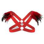 Men's Feather Decorative Harness Strap