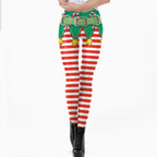 Sexy Slim-fit Straight-leg Tight Leggings For Women Featuring 3D Printed Character Designs