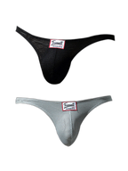 2 Pack Men's Sexy Breathable Mesh Thongs with High Stretch