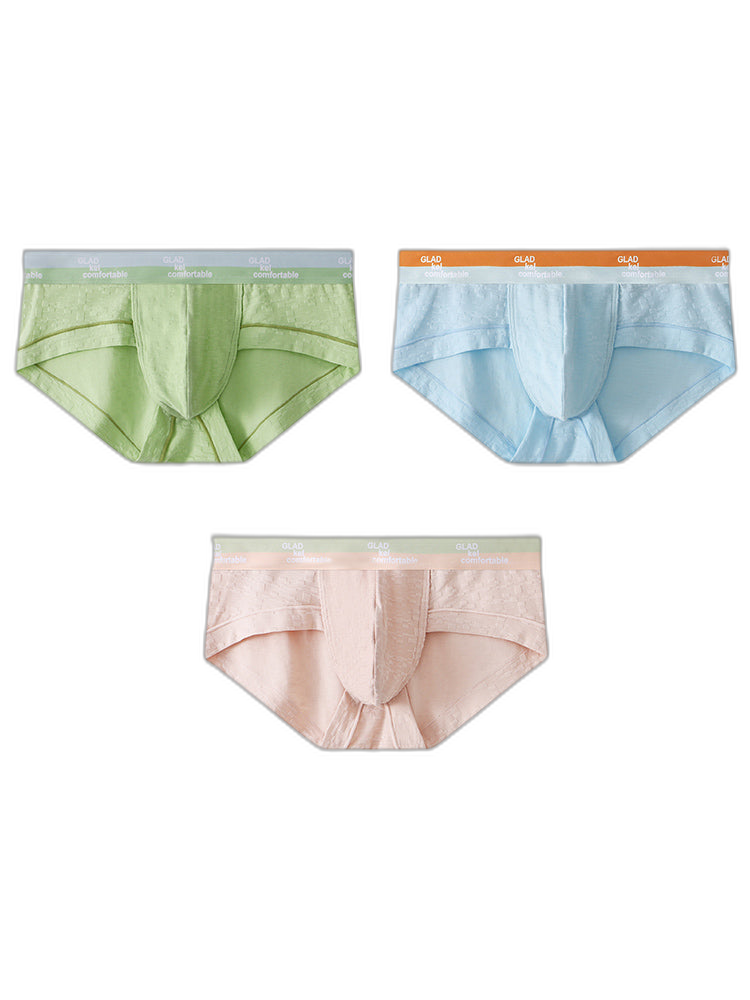 3 Pack Men's Baby Cotton High-Stretch Skin-Friendly Breathable Briefs