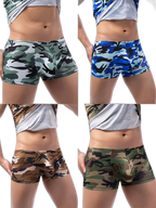 4-pack Men's Low-rise U-pouch Camouflage Boxer Briefs
