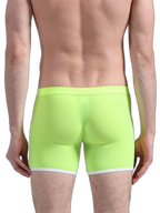 3 Pack Men's Long Leg Boxer Briefs Made of Ultra-Thin Ice Silk with Anti-Wear Elastic