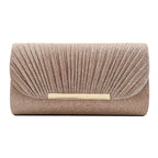 Women's Hardware Edge Party Pattern Fine Pink Clutch