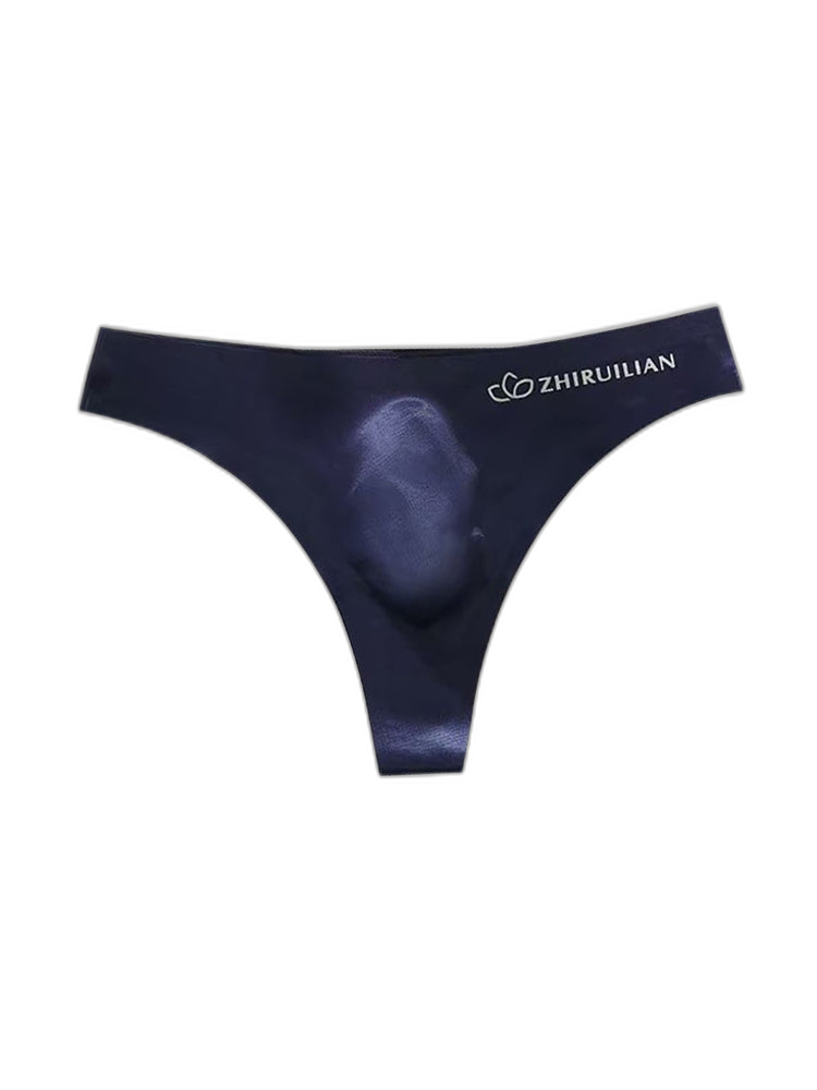 4-pack Men's Sexy Solid Color Letter Seamless Thong