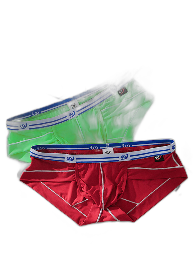 3 Pack Sexy Fashion Ice Silk Solid Color Men's Briefs