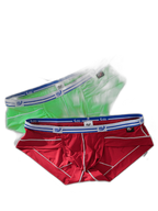 3 Pack Sexy Fashion Ice Silk Solid Color Men's Briefs
