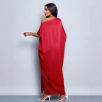 Women's Solid-Color Casual Loose Satin Dress