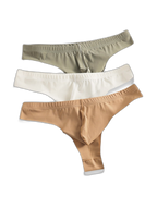 4-Pack Men's Seamless Solid Color Stretch Fit Ice Silk Thong