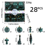 Christmas Decorations 28PCS Electroplated Plastic Balls Christmas Tree Ornaments