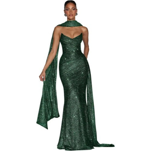 Women's Fashionable Casual Strap Sequin Dress