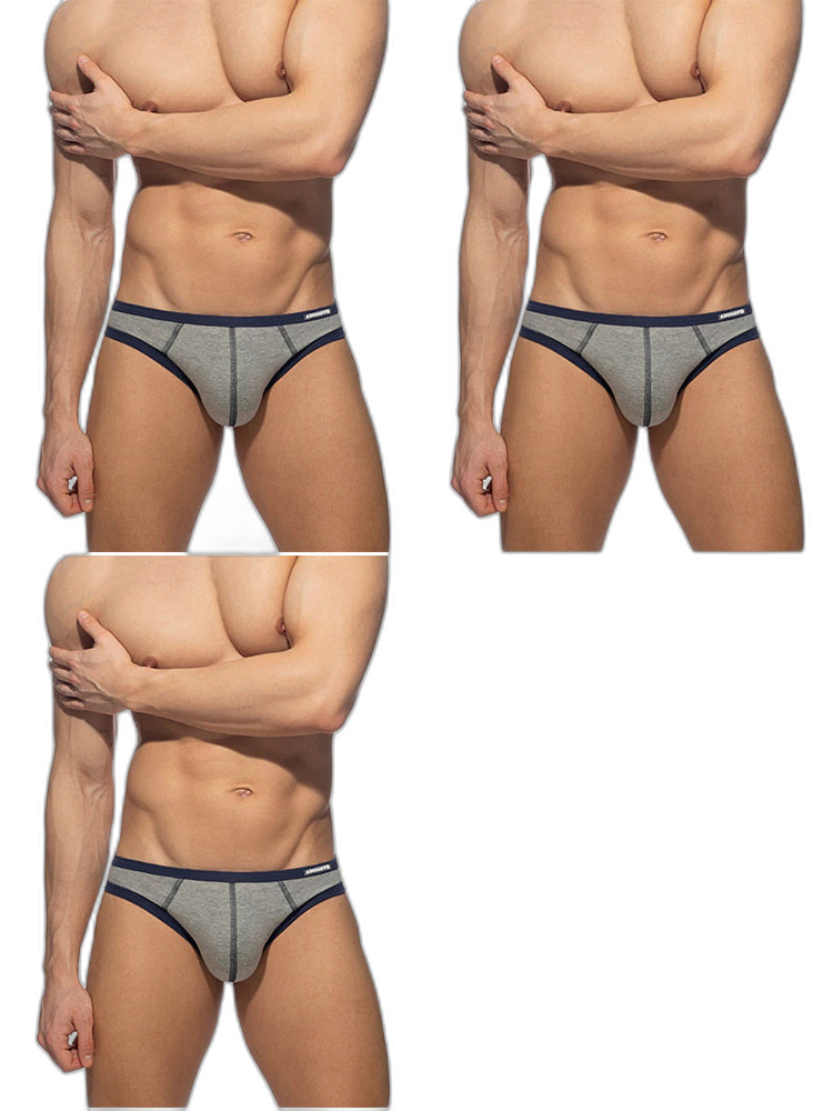 3-pack Men's Cotton 3D U-pouch Briefs