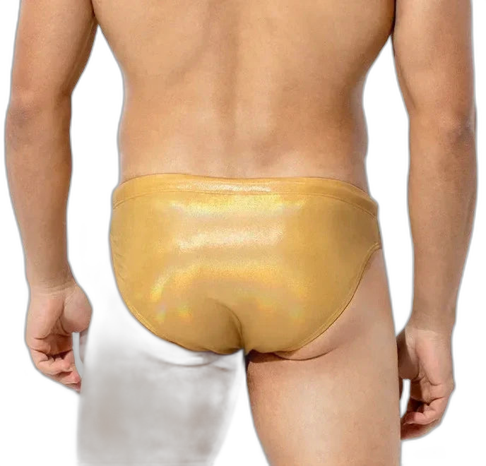 Liquid Chrome Metallic Briefs