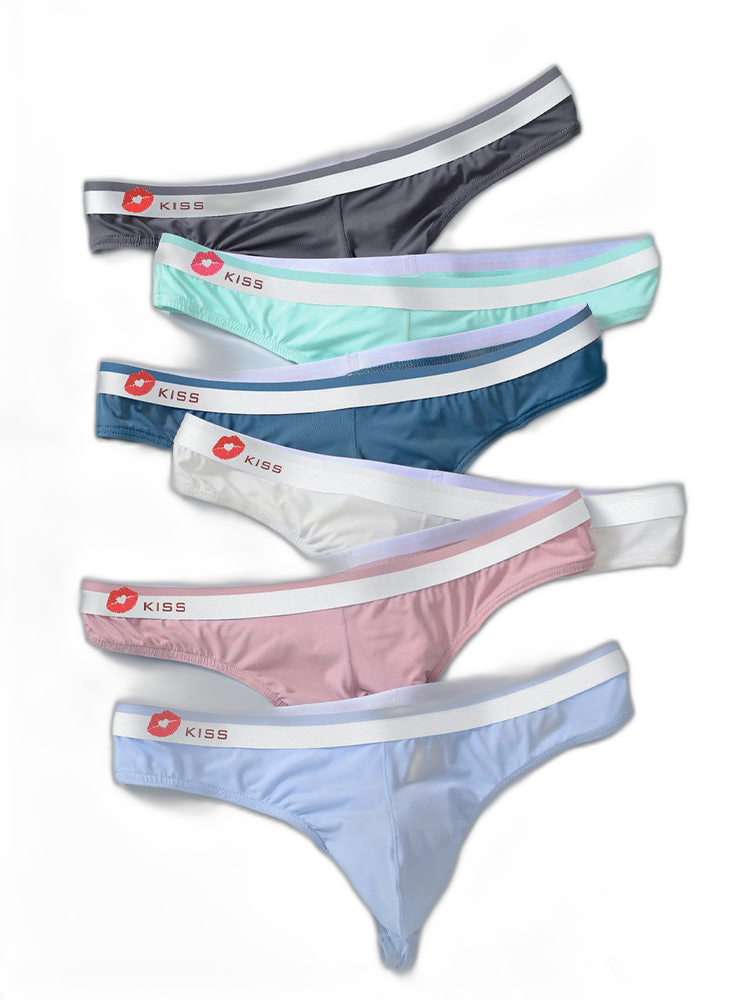 3 Pack Men's U-Pouch Ice Silk Sexy Thong