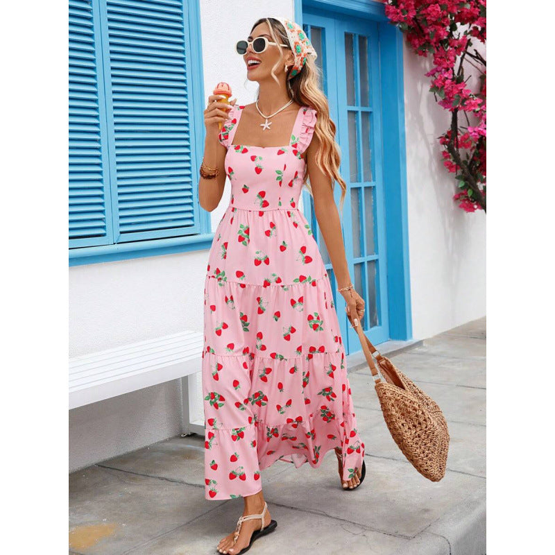 Fashion Casual Printing Dress Women