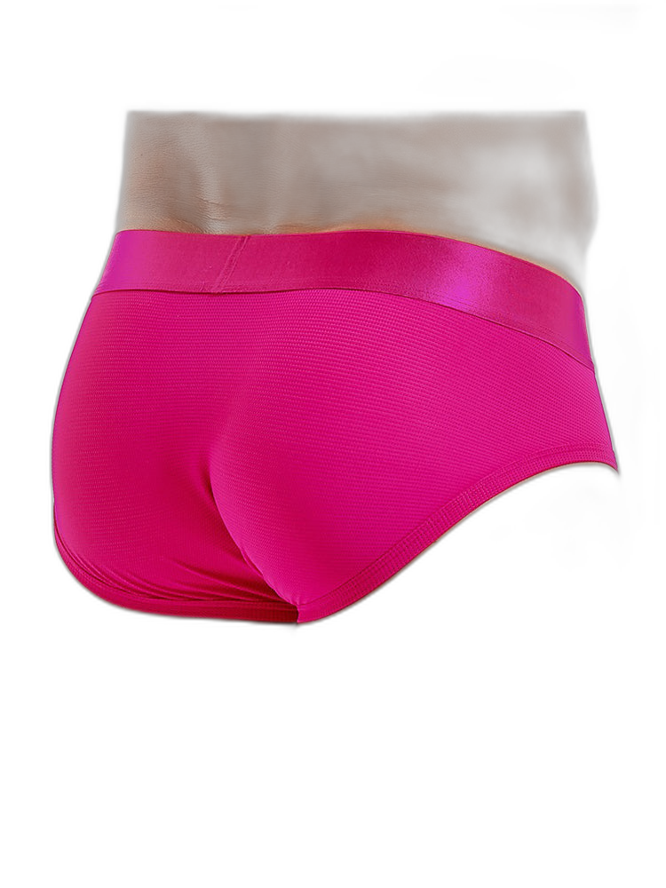 Men's Solid Color Mesh Breathable Sports Fitness Briefs