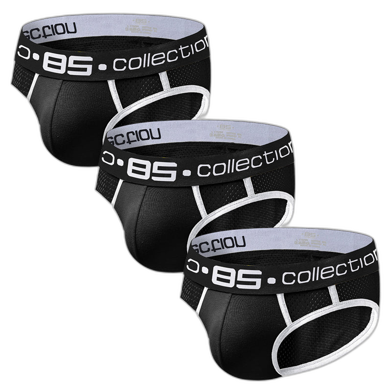 3 Pack Ball Support Pouch Breathable Briefs