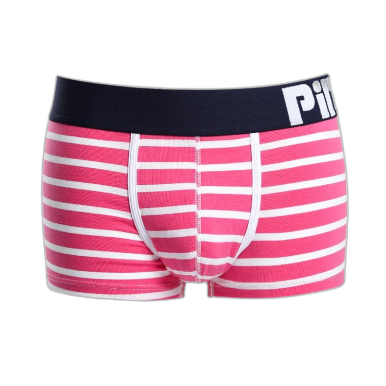 Pink Hero Simple Striped Boxers
