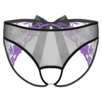 Open Crotch Embroidered Mens Lace Briefs