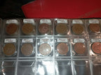 RED COIN BOOK WITH 44 CENT AND EURO COINS