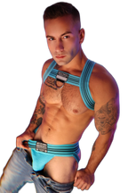Breedwell Cumdump Bulldog Harness Aqua Blue