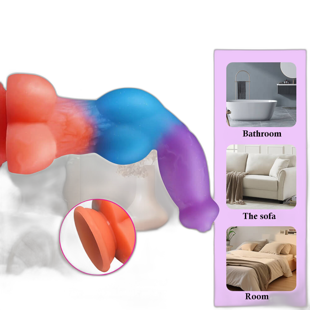 Simon - 9.3 Inch Vibrating Squirting Dildo - Glow In The Dark Dildo