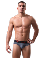3 Pack Men's Striped U-Pouch Breathable Casual Briefs