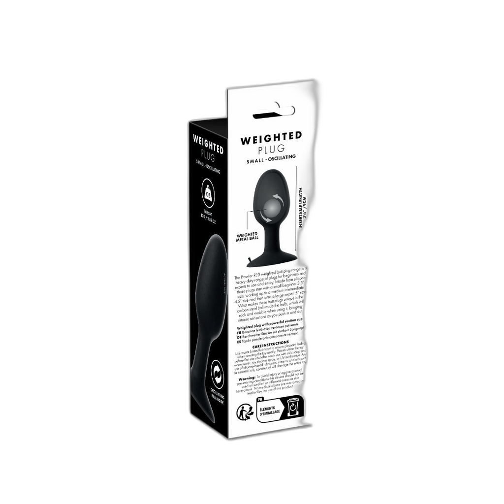 Prowler RED Weighted Butt Plug Black Small