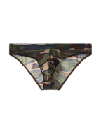 2 Pack Men's Classic Camo Mesh U-Shaped Pouch Breathable Briefs