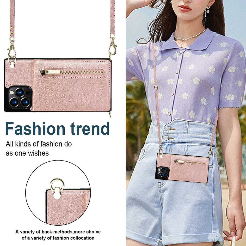 Mobile Phone Case Leather Messenger Protective Cover