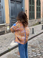 Flower Thin Pocket Decorative Cardigan Cotton Jacket