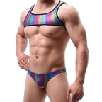 Rainbow Harness-Crop Top + Underwear