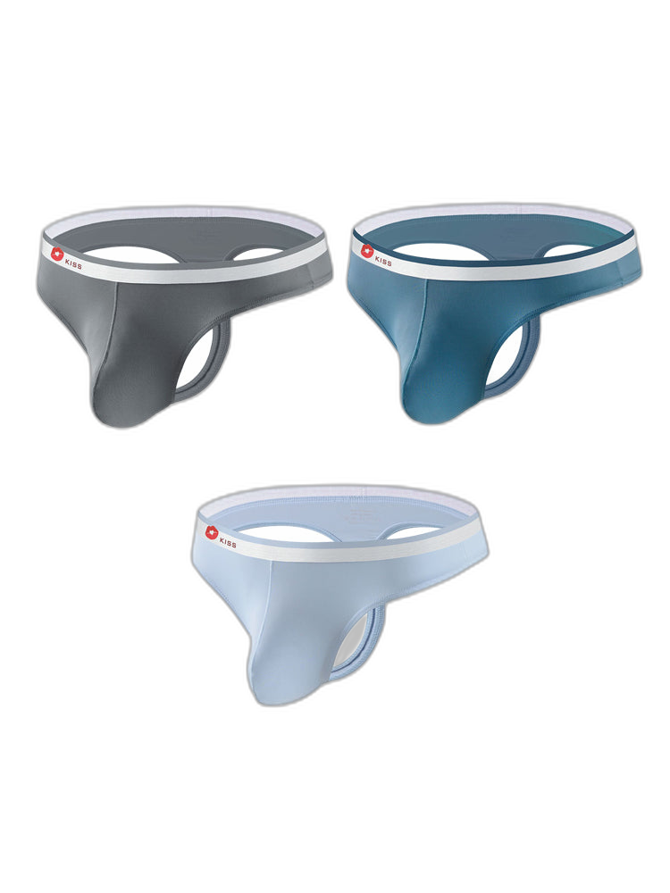 3 Pack Men's U-Pouch Ice Silk Sexy Thong