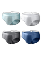 4 Pack Breathable Ice Silk Antibacterial Men's Briefs
