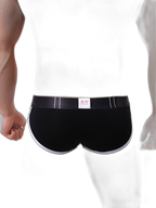 Zipper Belt Printed Cotton Pouch Briefs