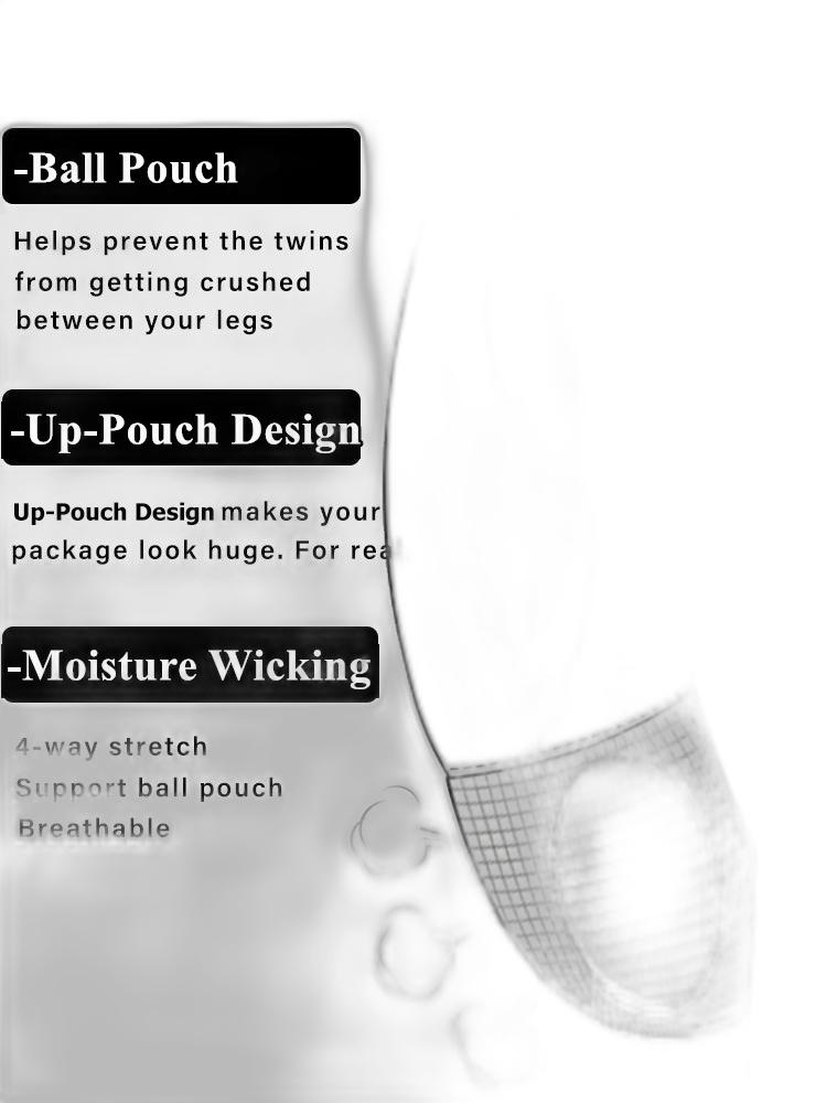 3 Pack Men's Breathable Divided Double Pouch Boxer Briefs