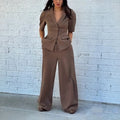 Top And Trousers Suit Slim Fit Waist