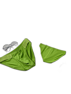 2 Pack Men's Solid Color Low Rise Sweat-Absorbent Large U-Shaped Small Pocket Briefs