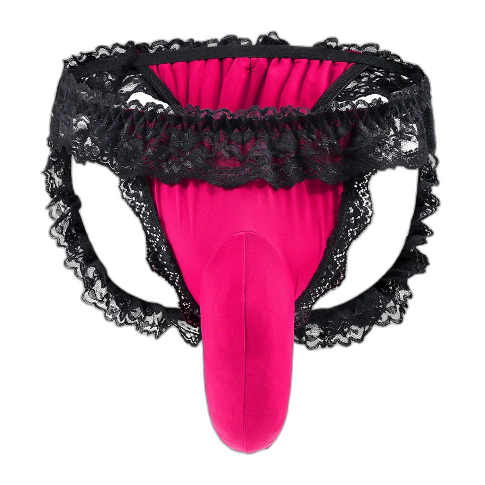 Frilly Lace Sissy Thong With Bulge Lift