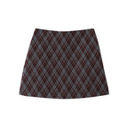 Retro Collegiate-style Tweed Mini Skirt Women's Skirt High-waisted Plaid Bodycon Skirt
