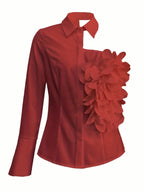 White Blouse With A One-shoulder TOP
