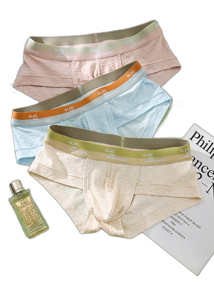 3 Pack Men's Baby Cotton High-Stretch Skin-Friendly Breathable Briefs