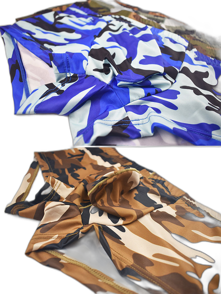 4-pack Men's Low-rise U-pouch Camouflage Boxer Briefs
