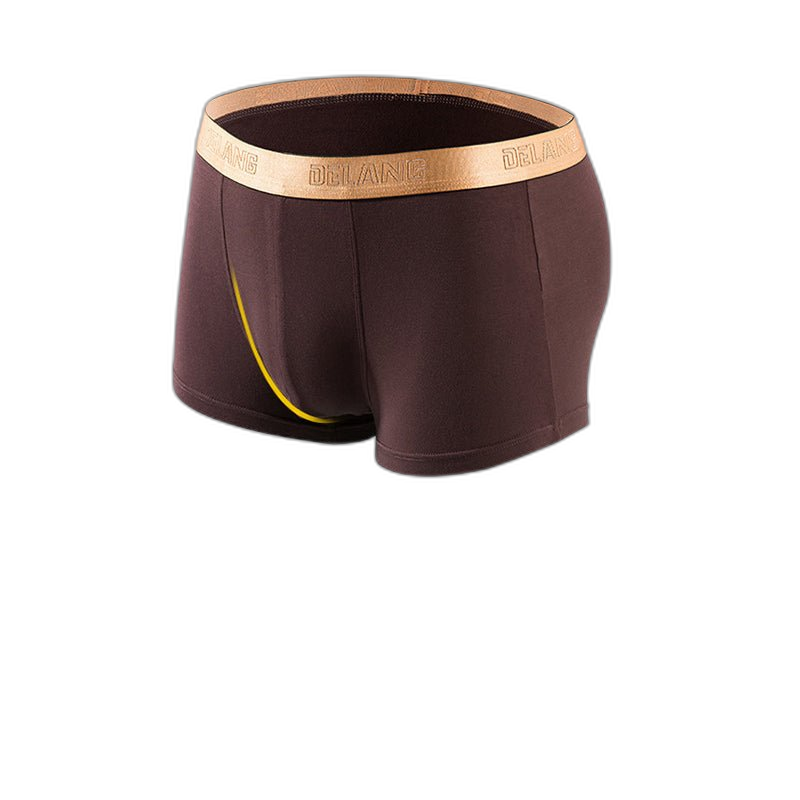 Modal Ultra-soft Solid Mid-waist Men's Boxer Briefs