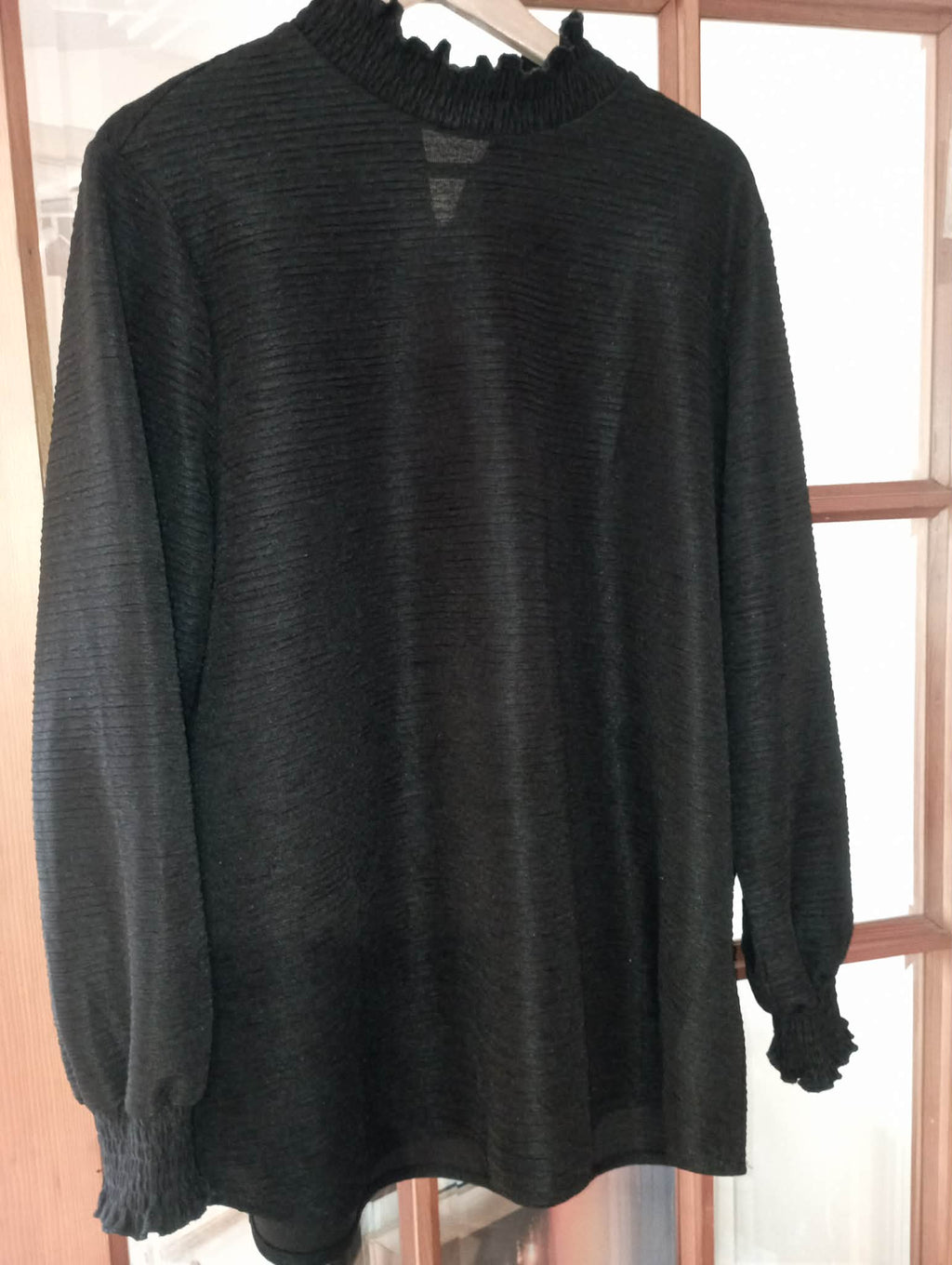 WOMEN'S BLACK XXL CASUAL SMART TOP